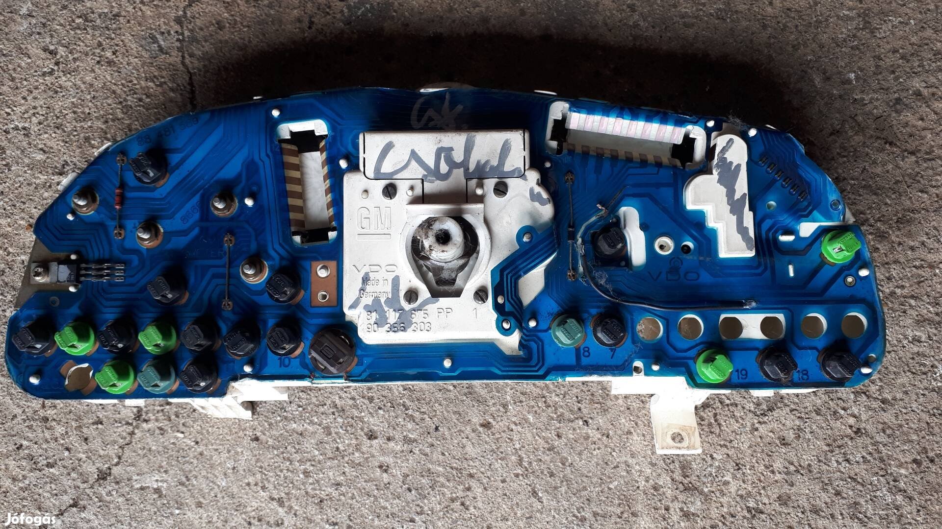 opel astra f  műszerfal óra  üveg nélkül  Gm90356303