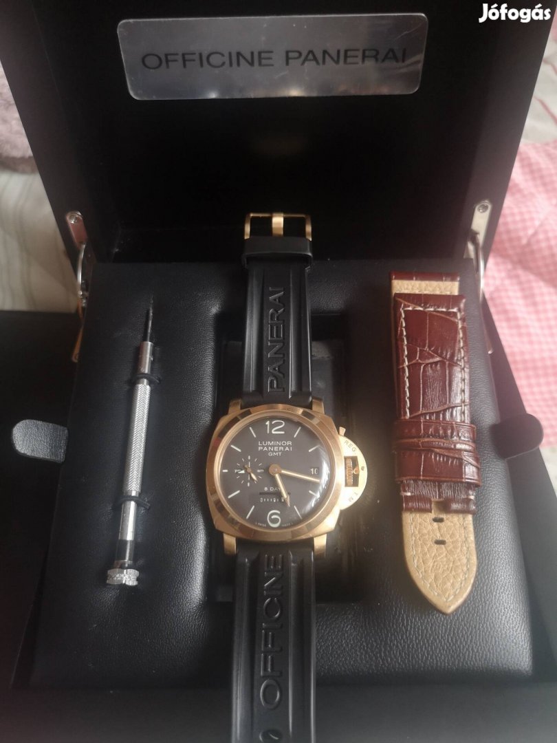 panerai luminor 1950.8 napos gmt rozé arany