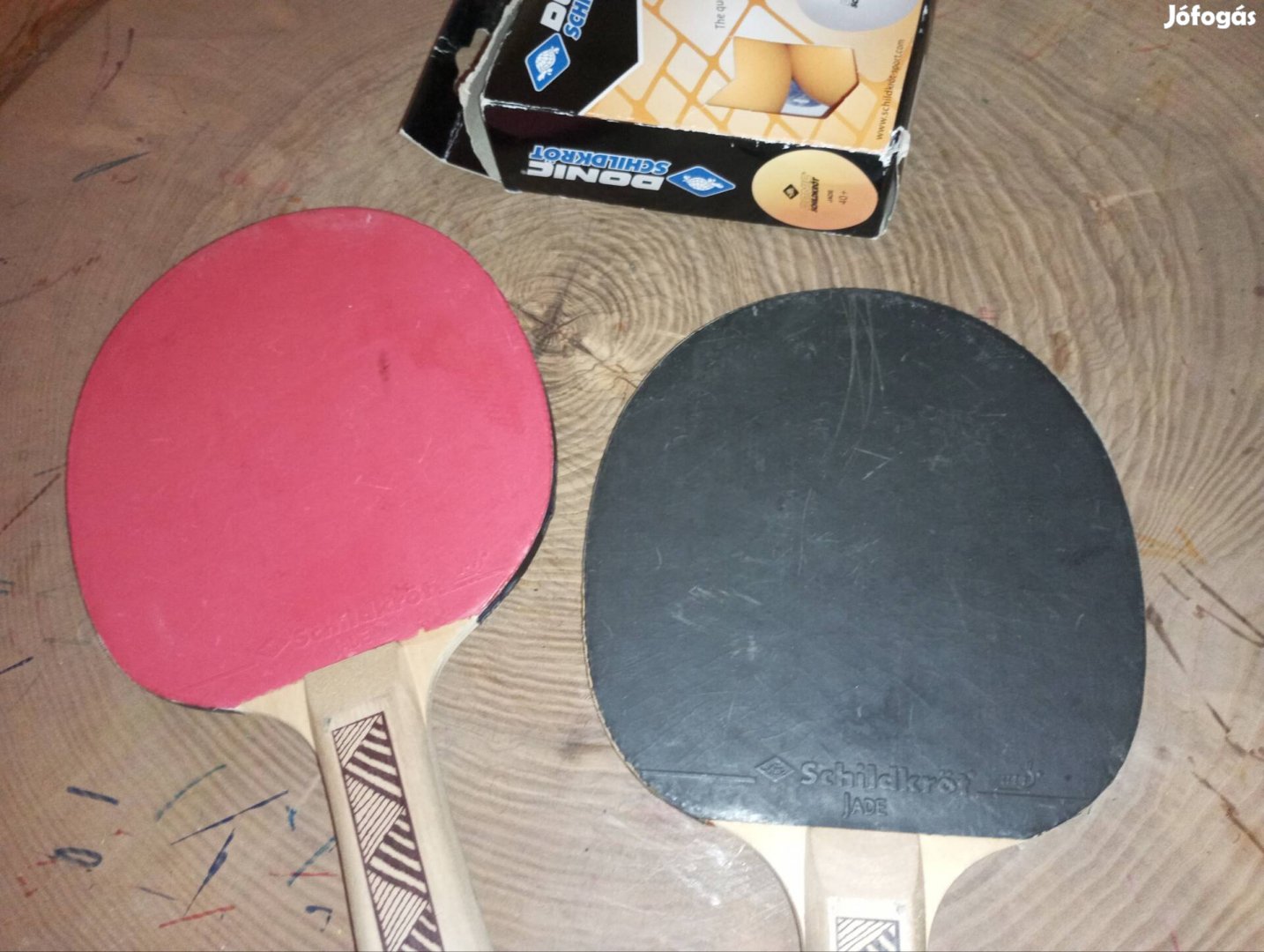 pingpong ütő pár három labdával