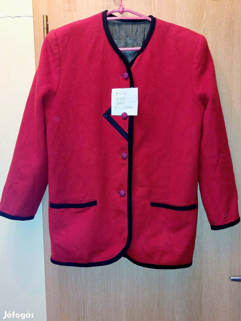 piros gyapjú kiskabat 40-42