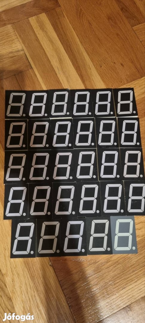 piros led szám, szegmens kijelző