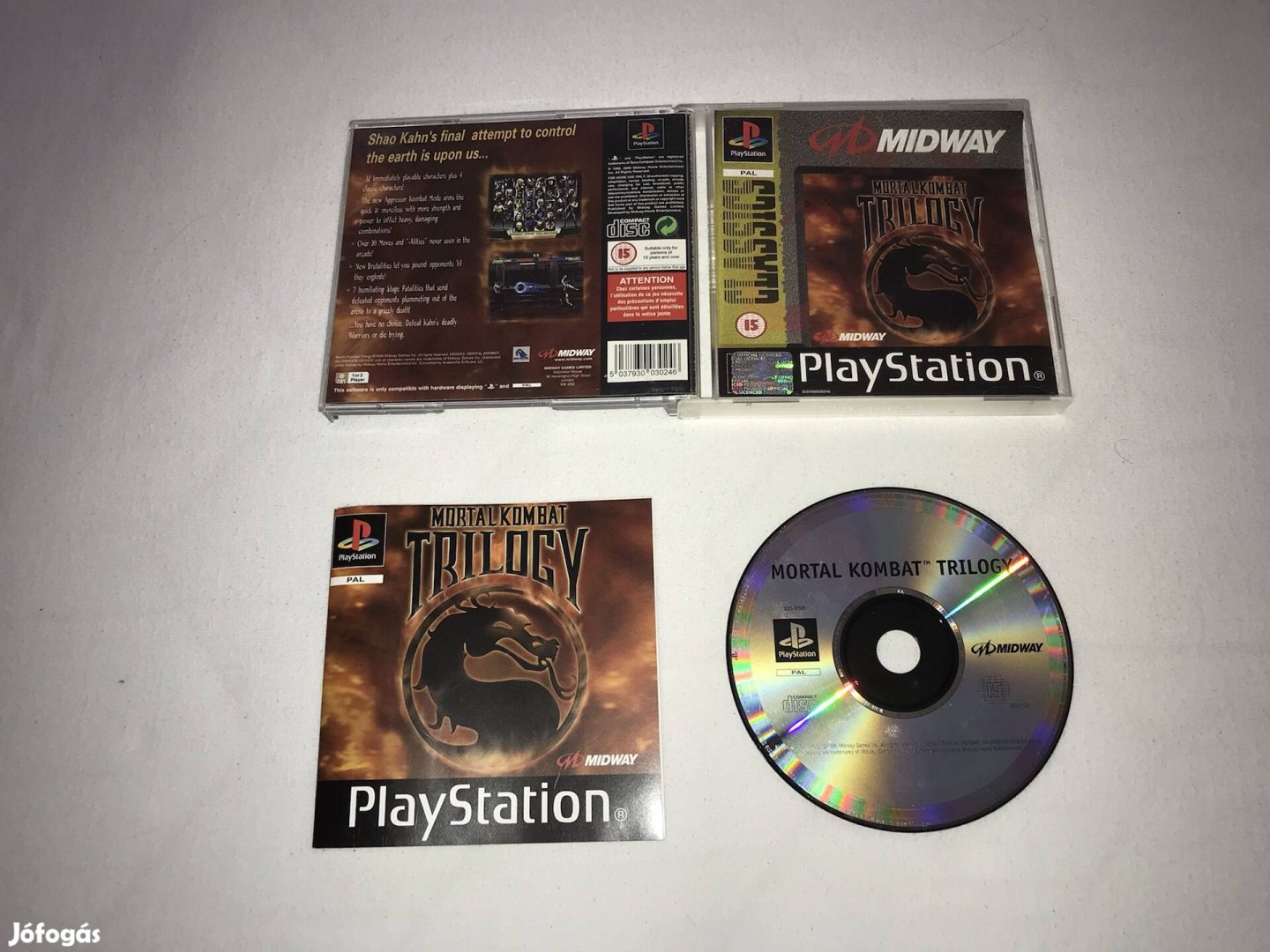 ps1 psone psx Mortal Kombat Trilogy eredeti játék 