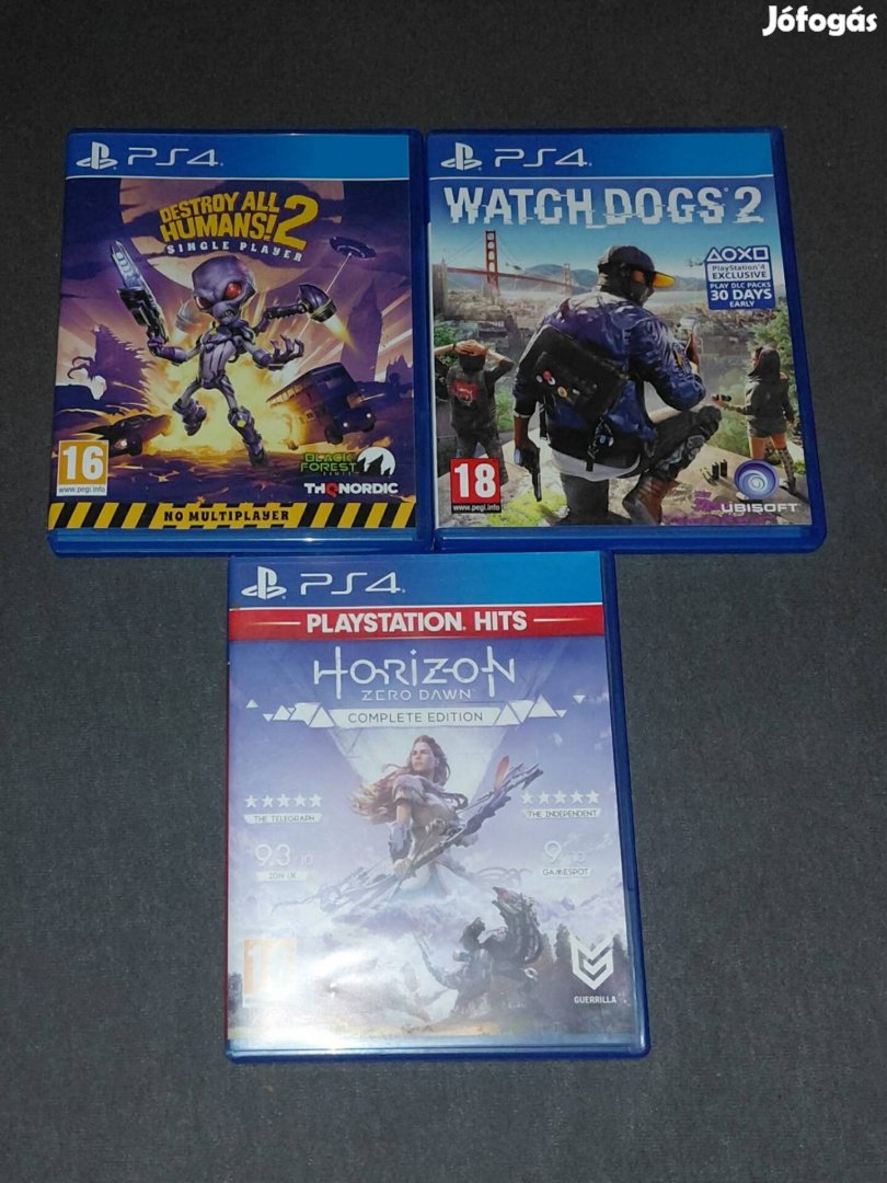 ps játékok,destroy 5k wach dog 4k horizon 4k egyben olcsóbb