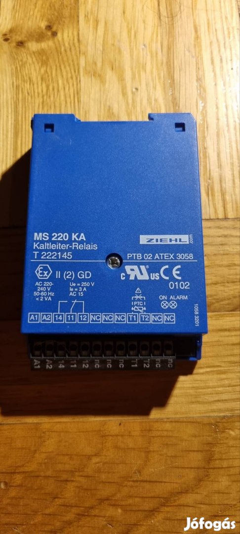 ptc termisztor kioldó készülék, 1 relés kimenet, ziehl