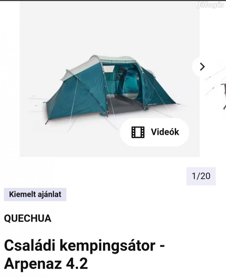 quechua kemping sátor 4személyes