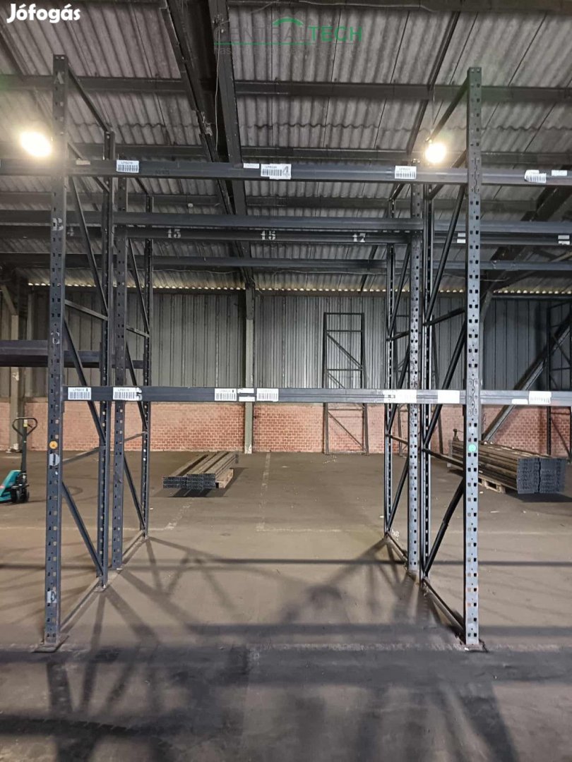 raklapos állványrendszer, 390x110cm 2,7m gerenda raktári polcrendszer