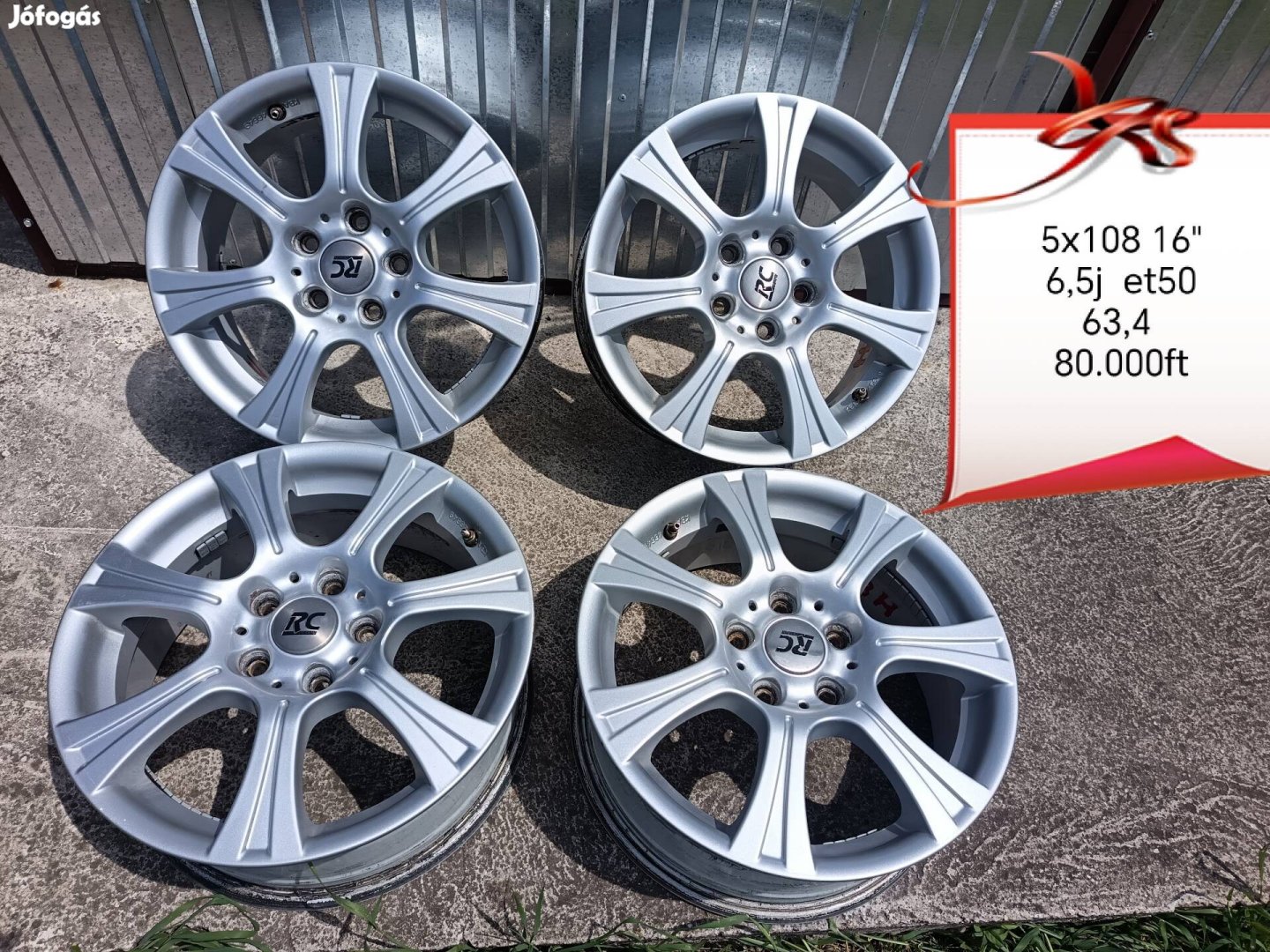 rc 5x108 ford ,volvo 16 col alufelni szett 
