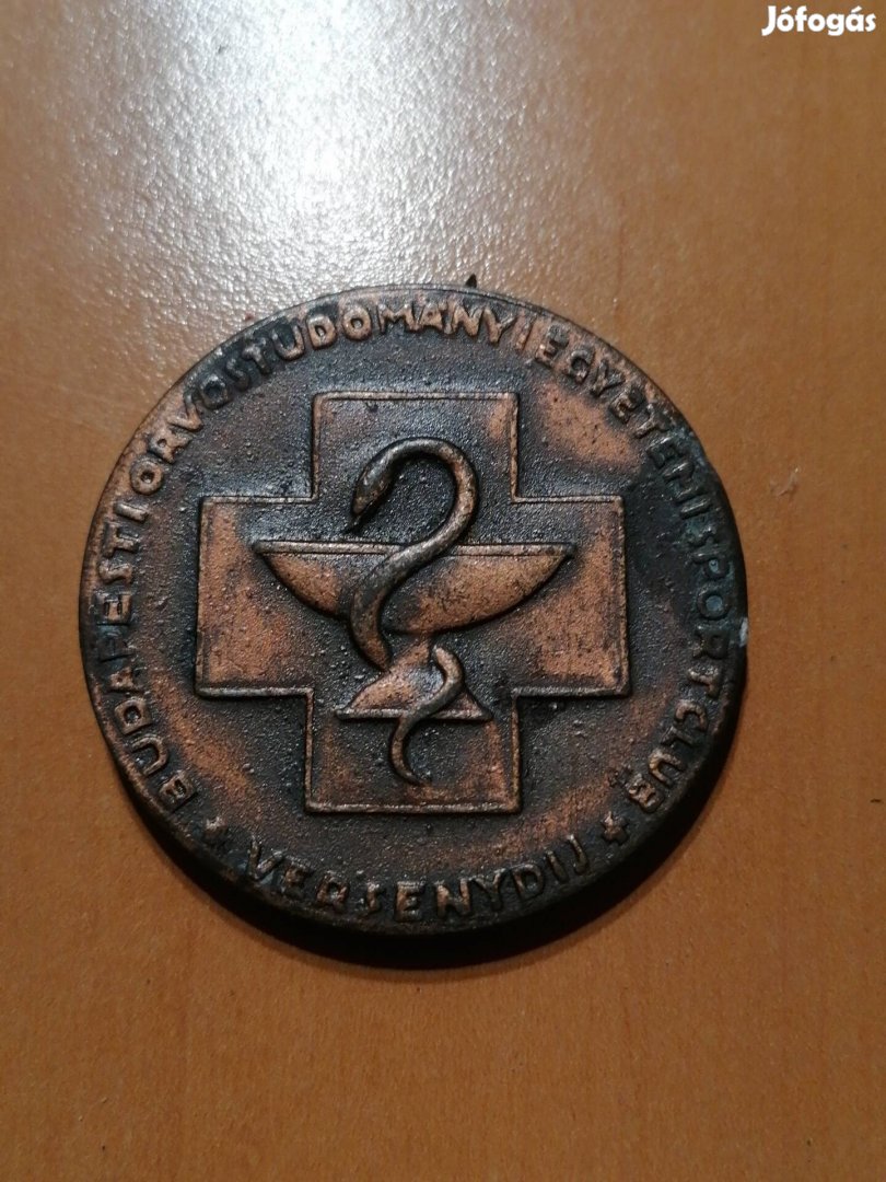 régi Budapest Orvostudományi Egyetem sport plaket