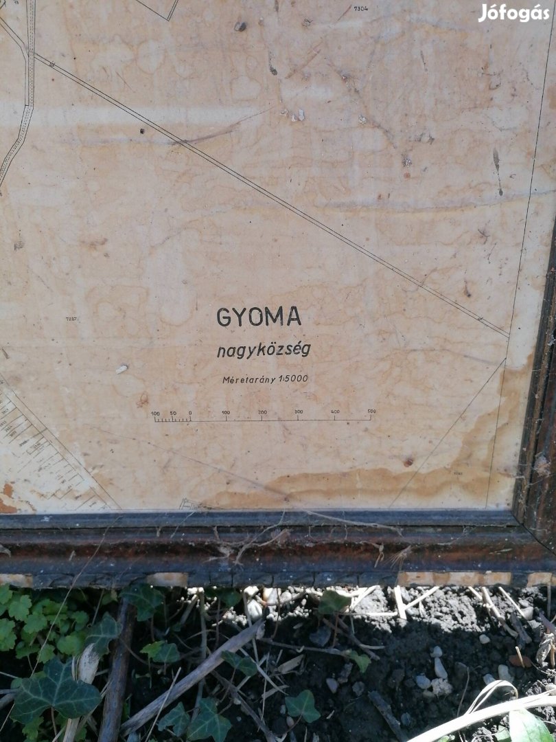 régi Gyoma térkép keretezve