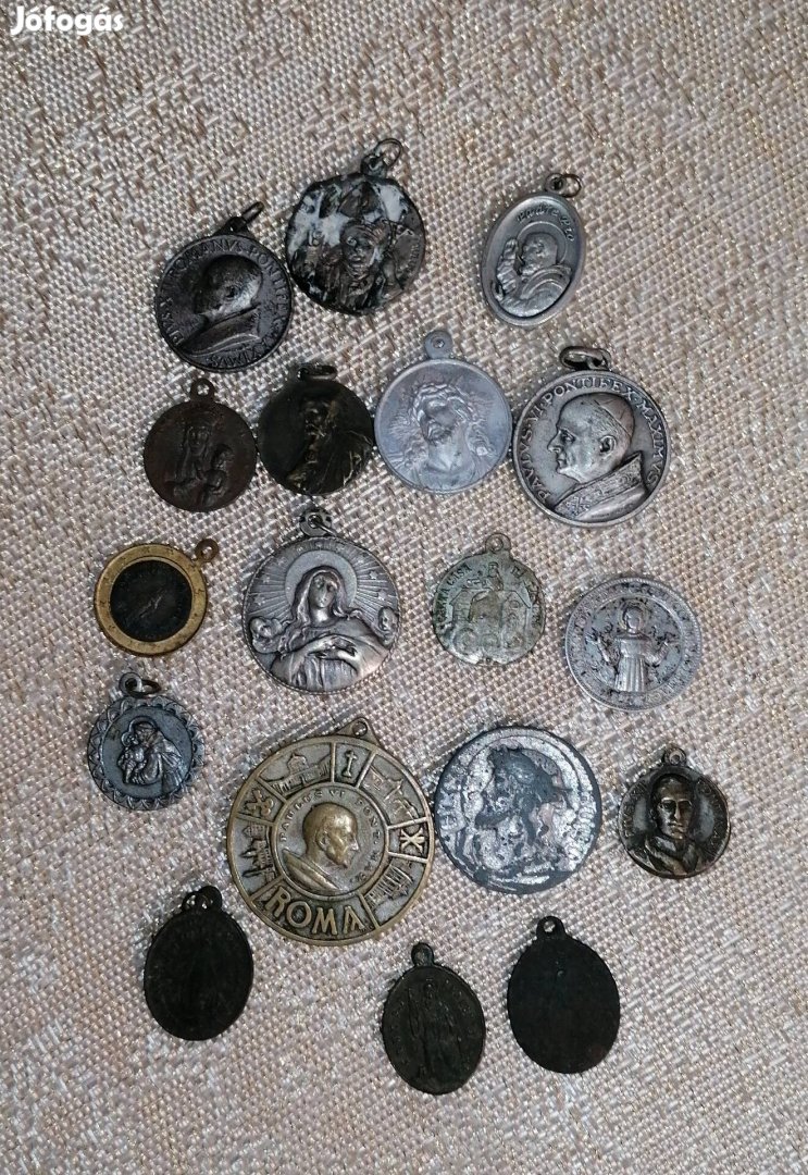 régi antik vallásos medál csomag