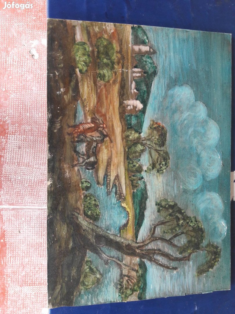 régi fára festett festmény