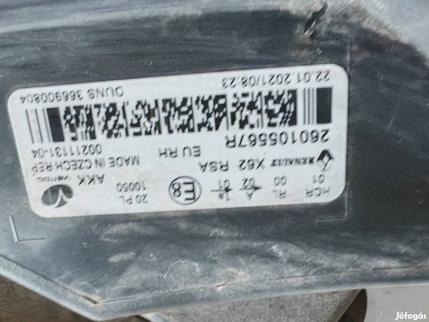 renault master bal első lámpa 2020 tól 