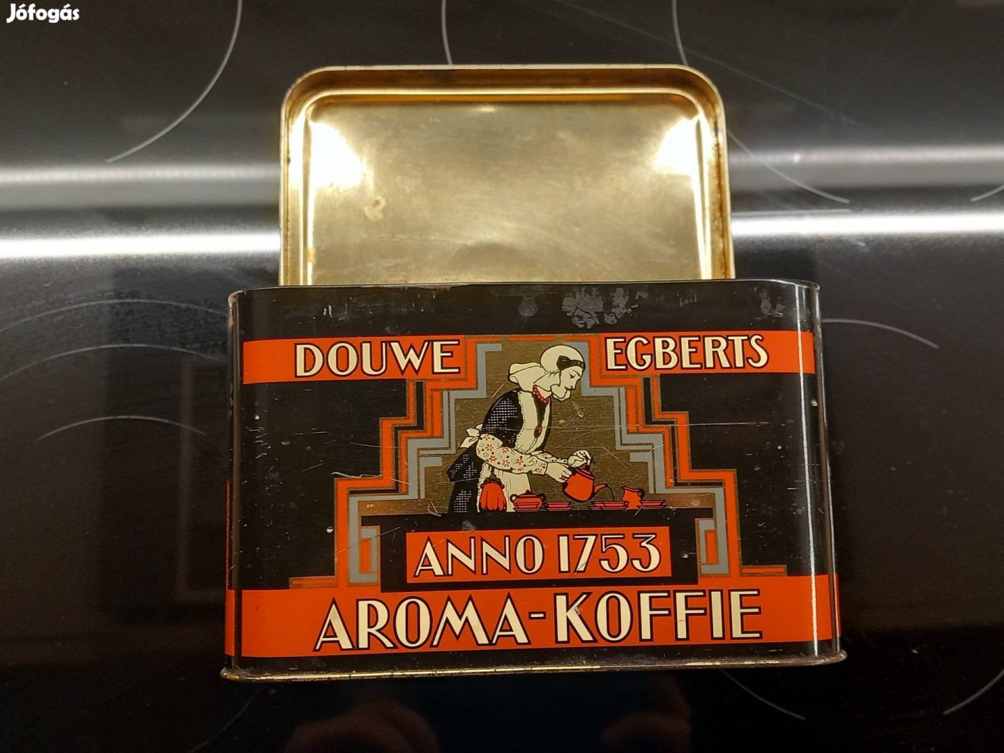 retro art deco holland douwe egberts fémdoboz