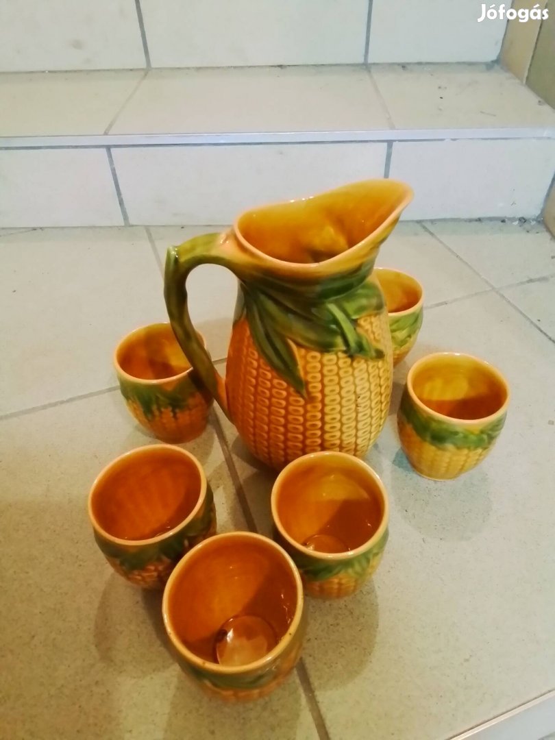 retro kukorica boros kancsó pohár