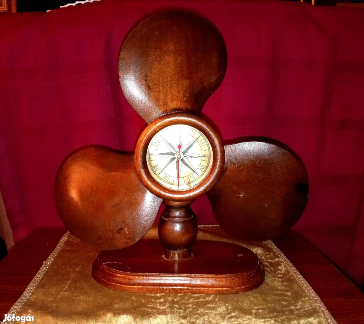 retro vintage hajócsavar asztali óra