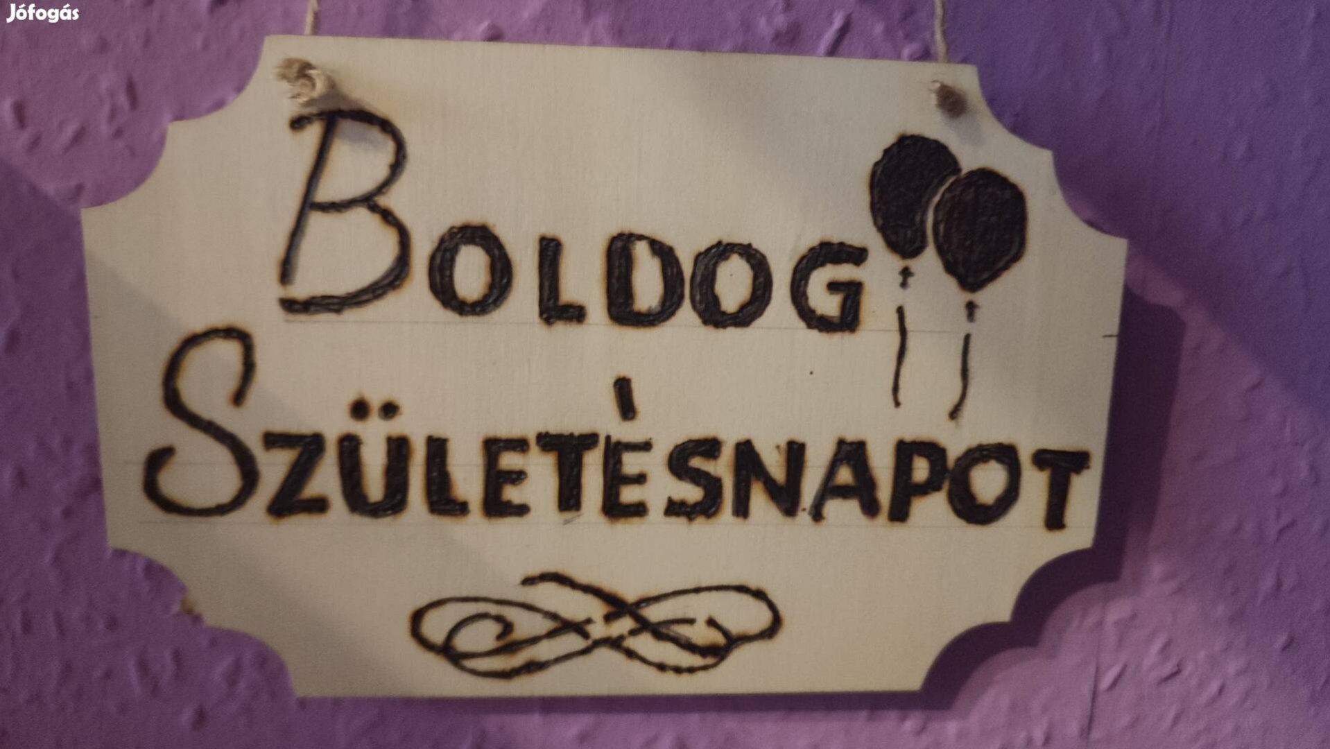 saját készítésű égetett fa tábla 