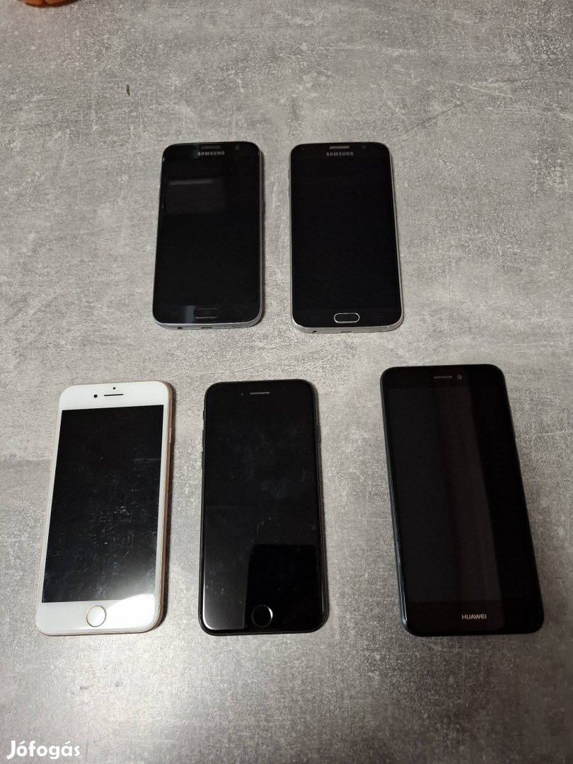 samsung, apple, huawei telefonok