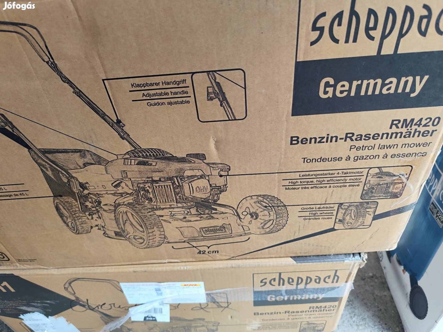 scheppach 131cc benzines fűnyíró fűgyűjtős 