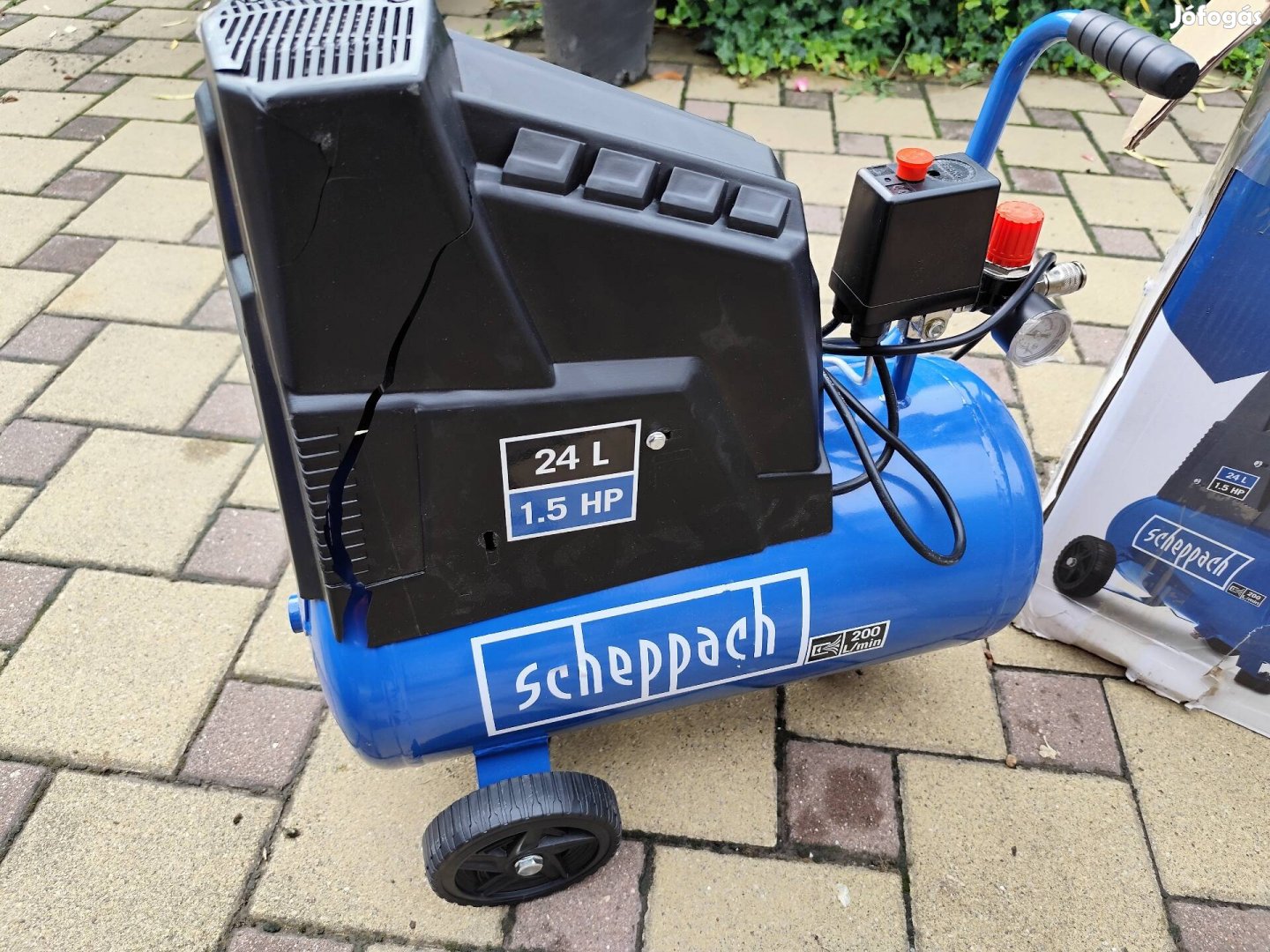 scheppach 24 literes kompresszor szállítás sérült 