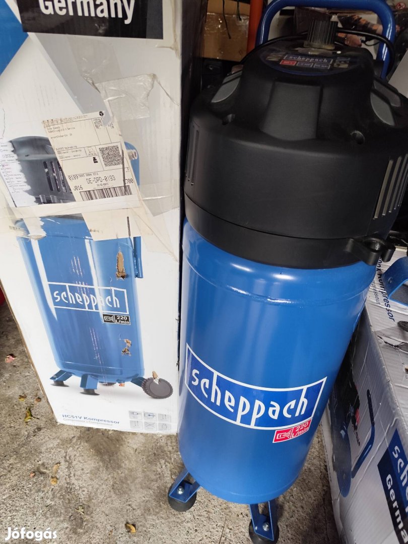 scheppach hc51v 50 literes álló kompresszor 