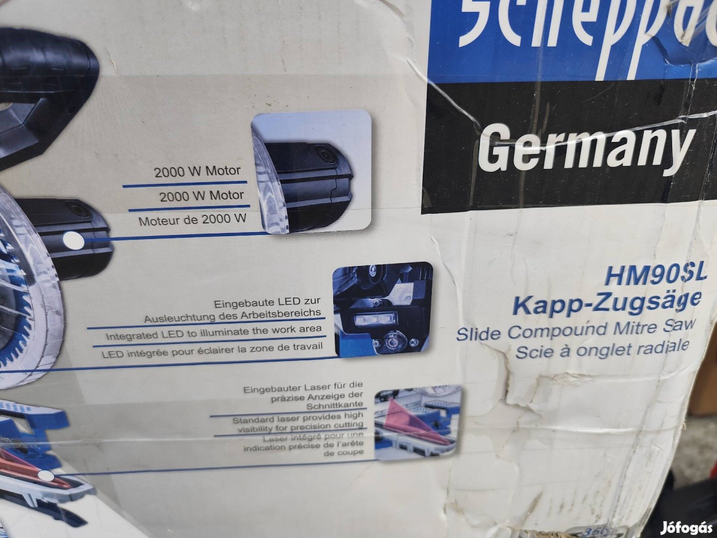 scheppach hm90sl gérvágó fűrész csúszósines 