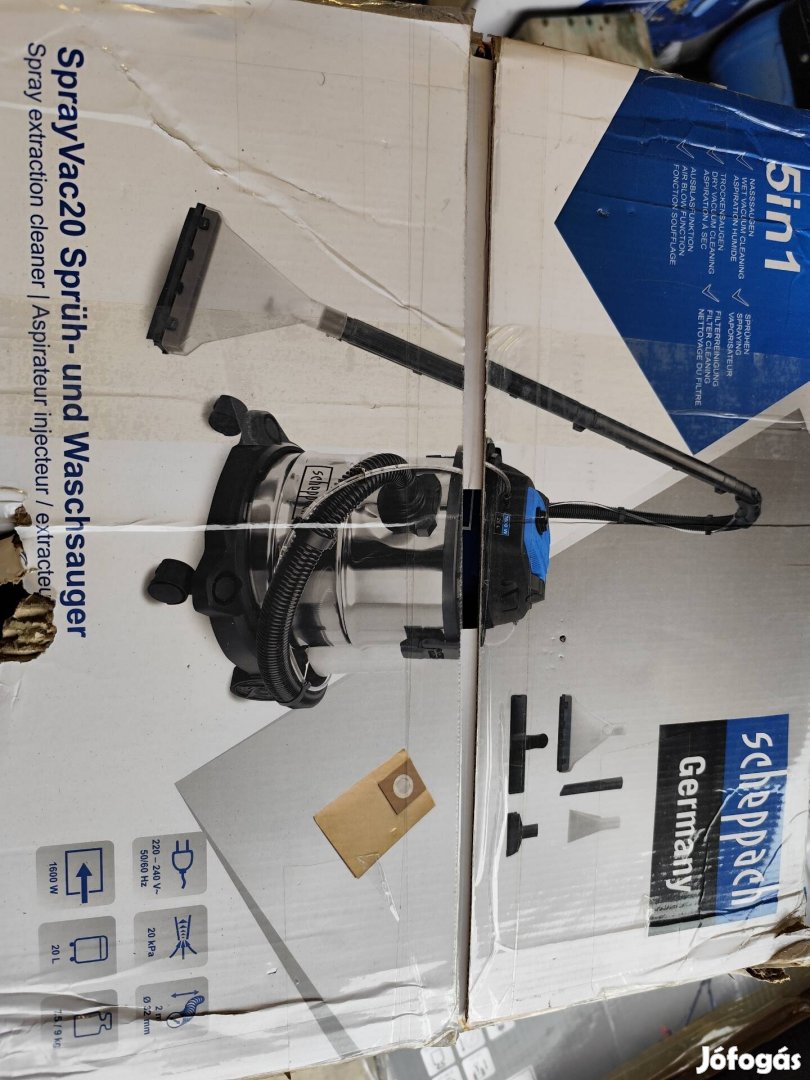 scheppach kárpit tisztítós porszívó takarítógép új