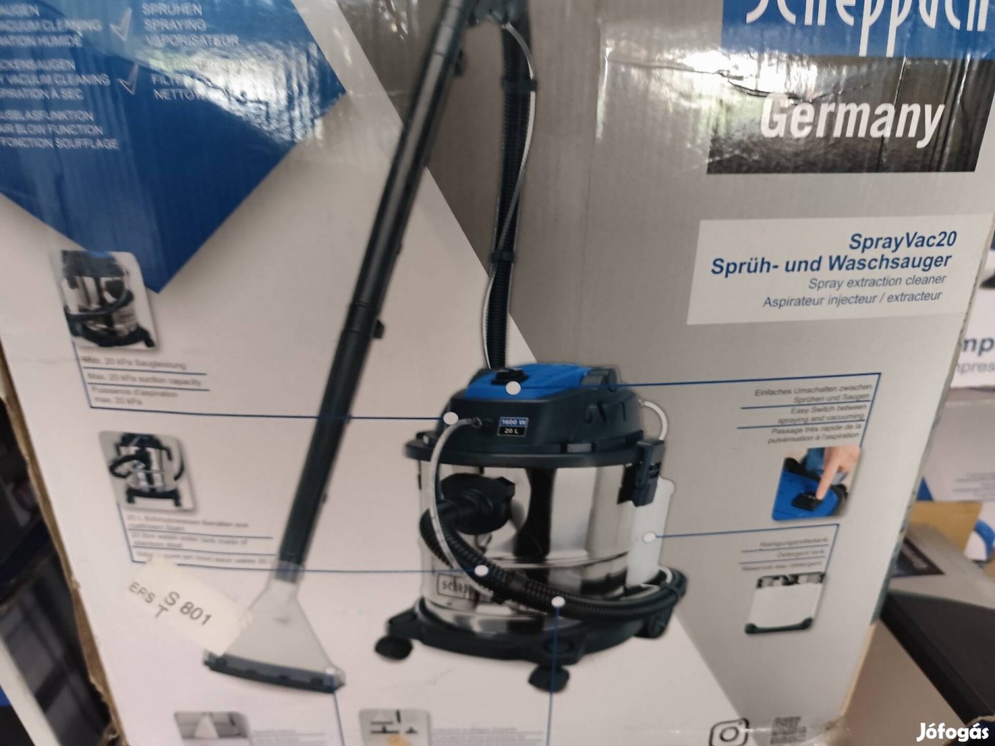 scheppach vacspray20 kárpit tisztítós porszívó takarítógép 