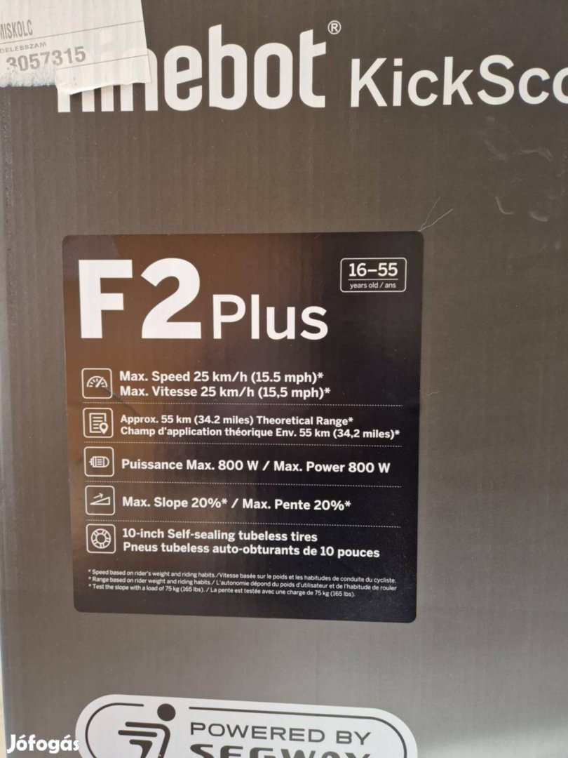 seegway Ninebot F2 plusz elektromos roller 