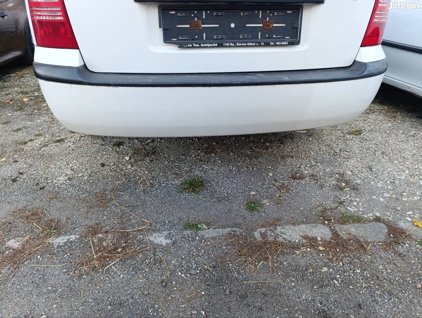 skoda Octavia 1 Combi hátsó lökhárító fehér 