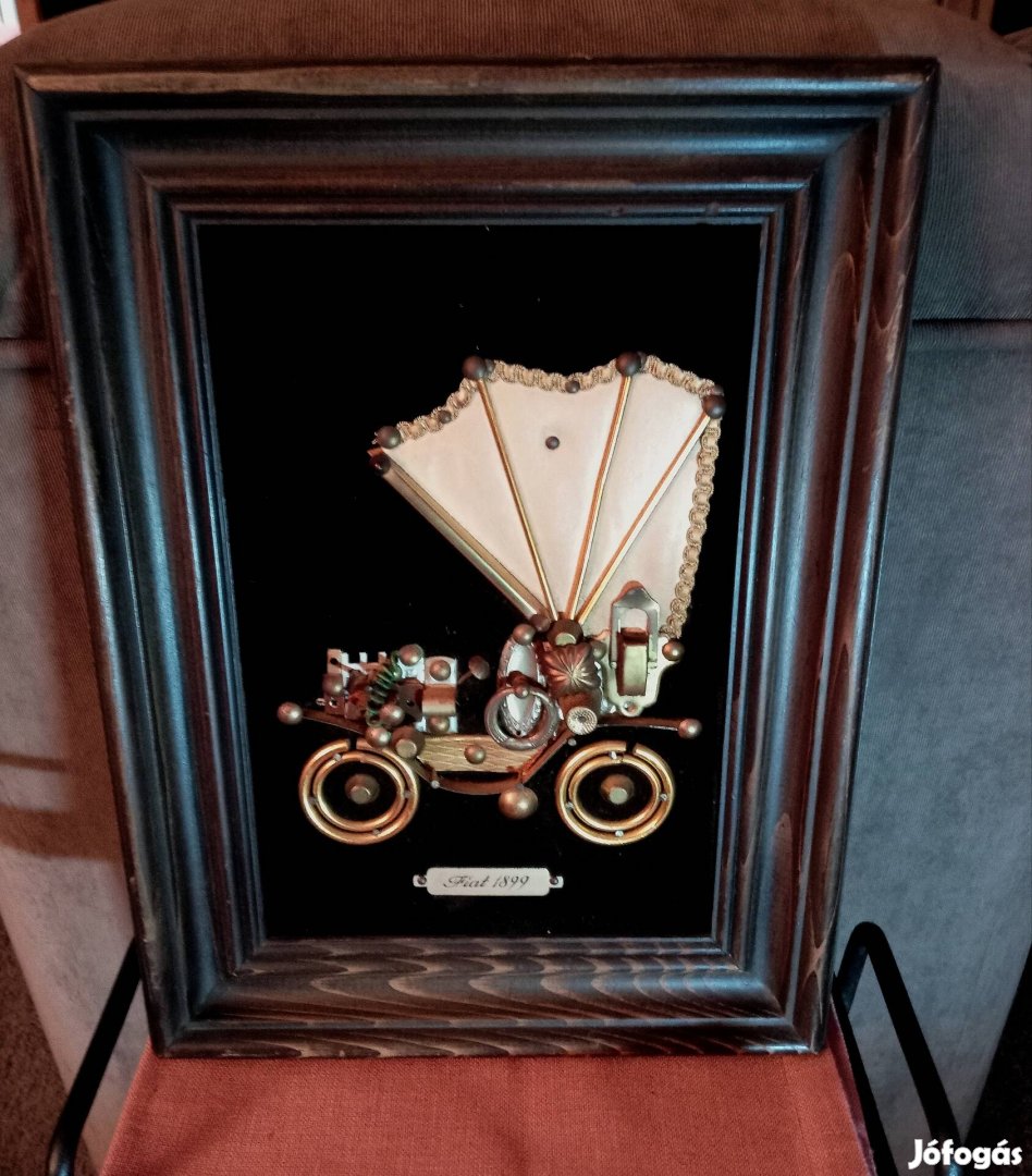 steampunk falikép keretben Fiat 1899