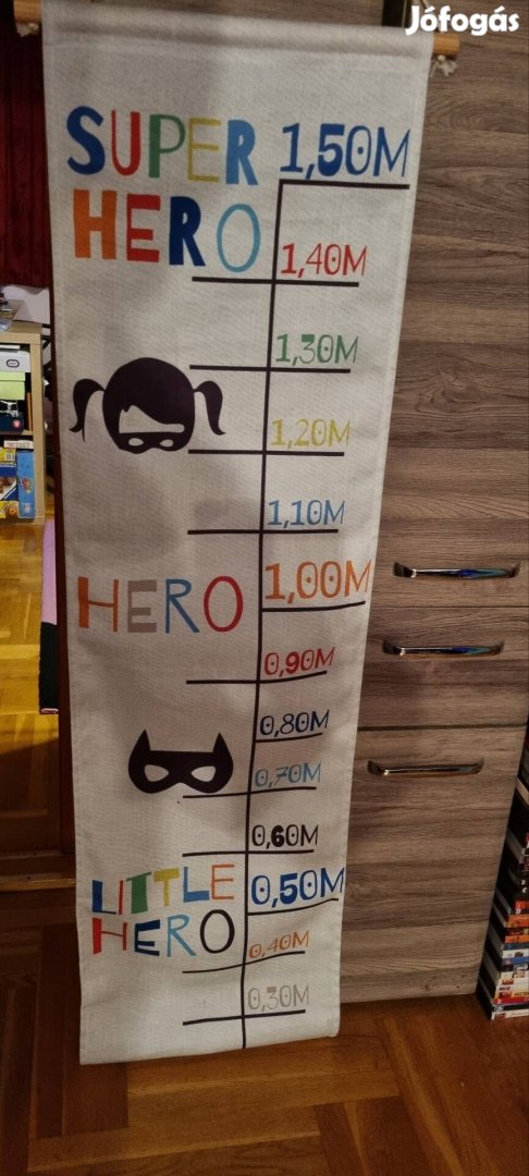 super Hero gyerek magasságmérő