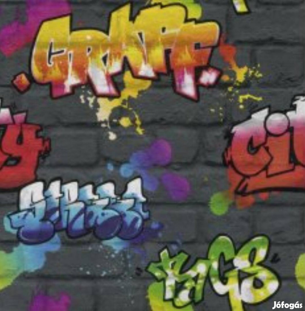 tapéta grafitti mintával 1 tekercs