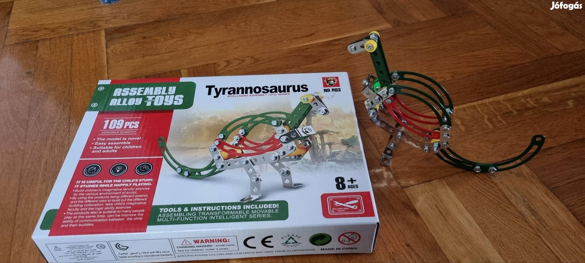 tyrannosaurus építőjáték 109 darabos 