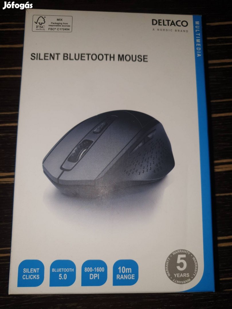 új Deltaco silent bluetooth 5.0 vezeték nélküli egér 