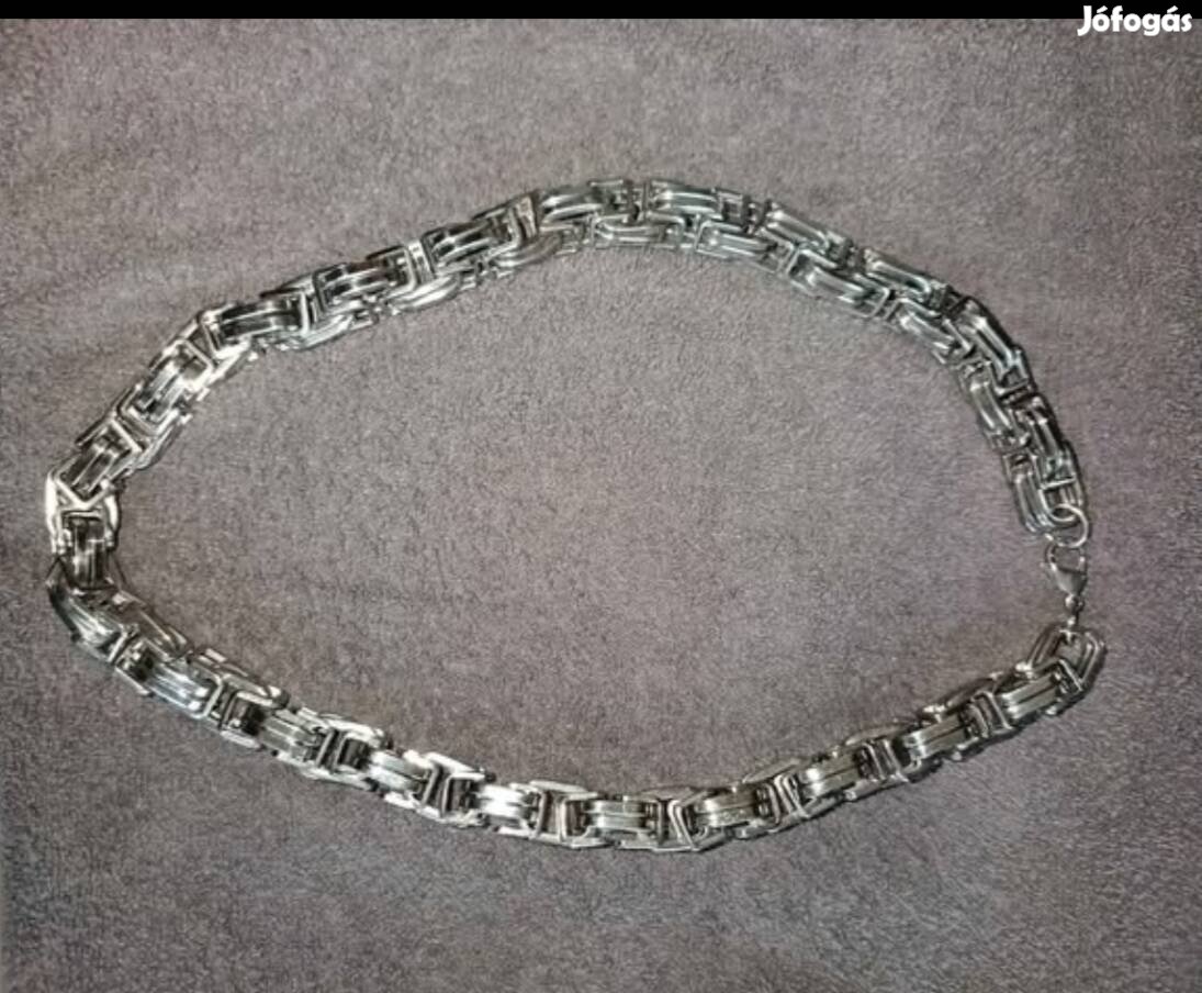 új Ezüst színű Nemesacél nyaklánc eladó.330gr.