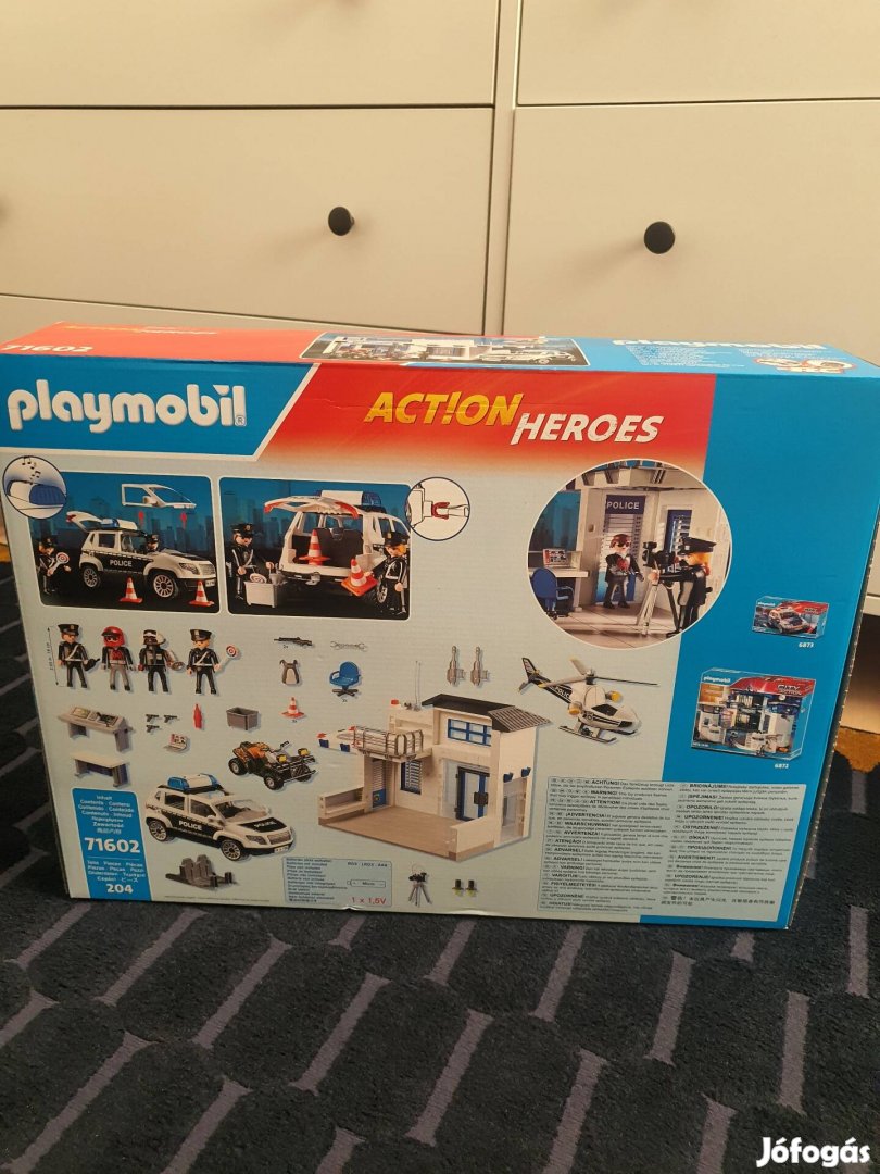 új Playmobil 71602 rendőrség, autó, helikopter