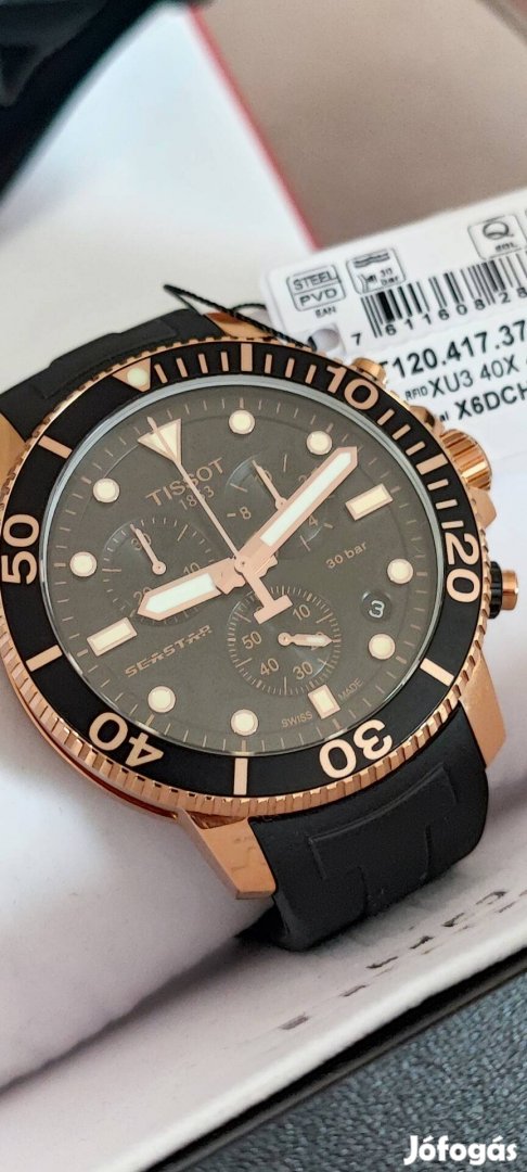 új Tissot Seastar férfi óra karóra búvár 300m 45mm