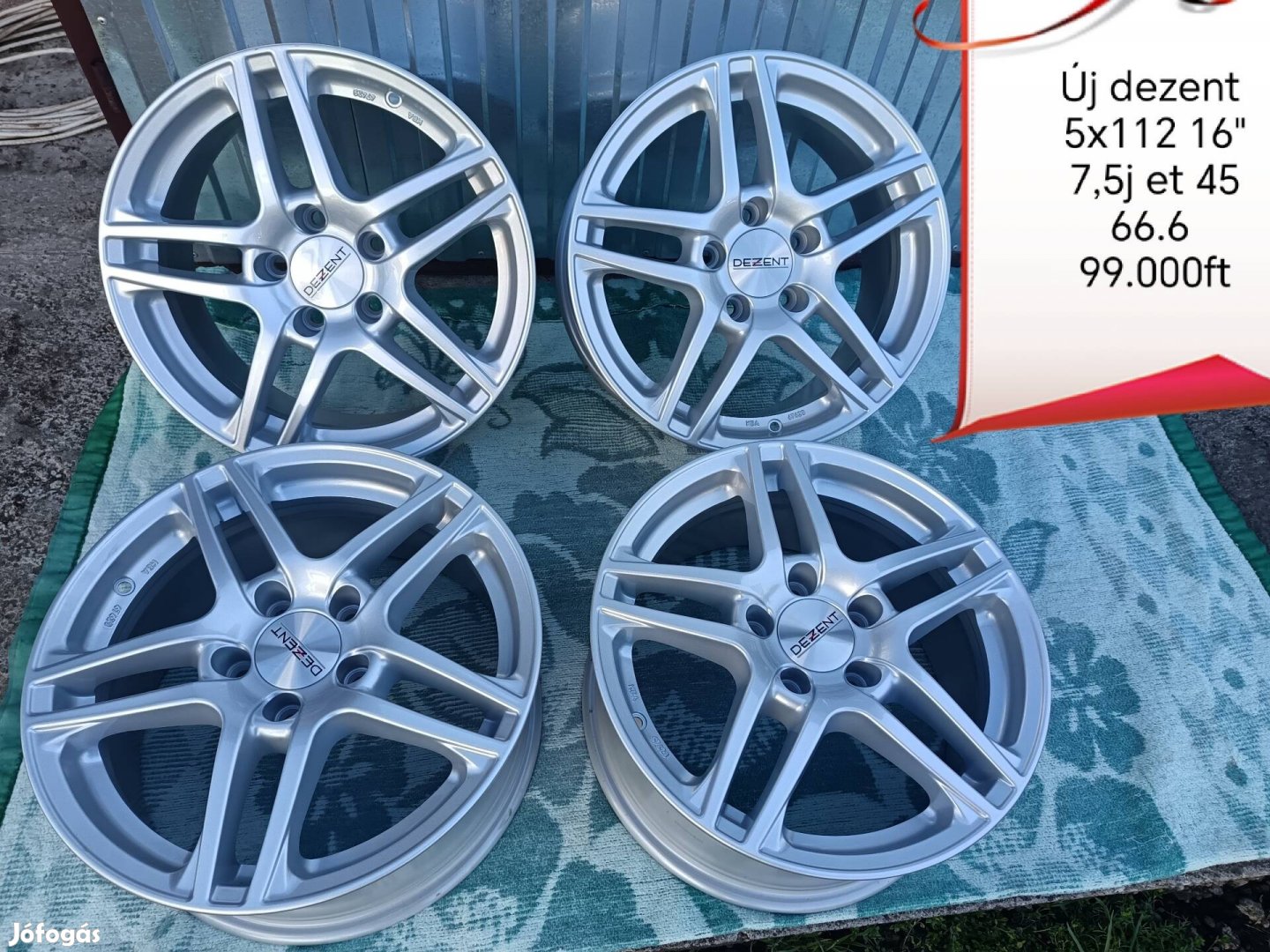 új dezent 5x112 16 col alufelni szett 