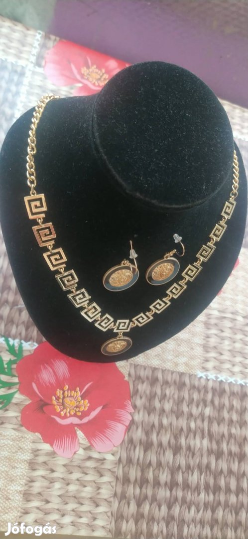 új görög és oroszlán fej mintás alkalmi ékszer szett