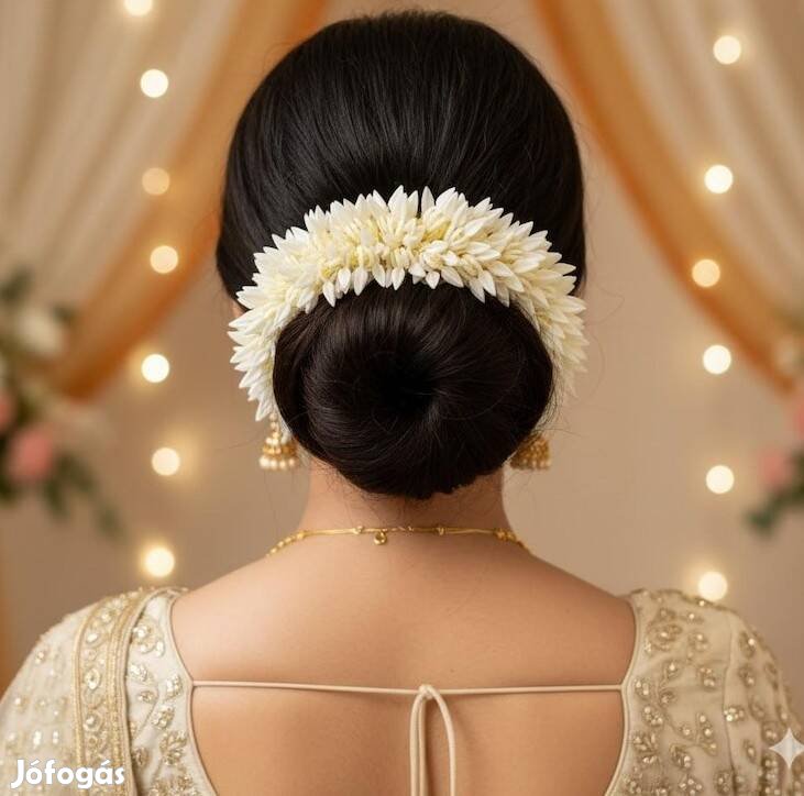 új tradicionális indiai illatos jázmin virág esküvői hajgumi