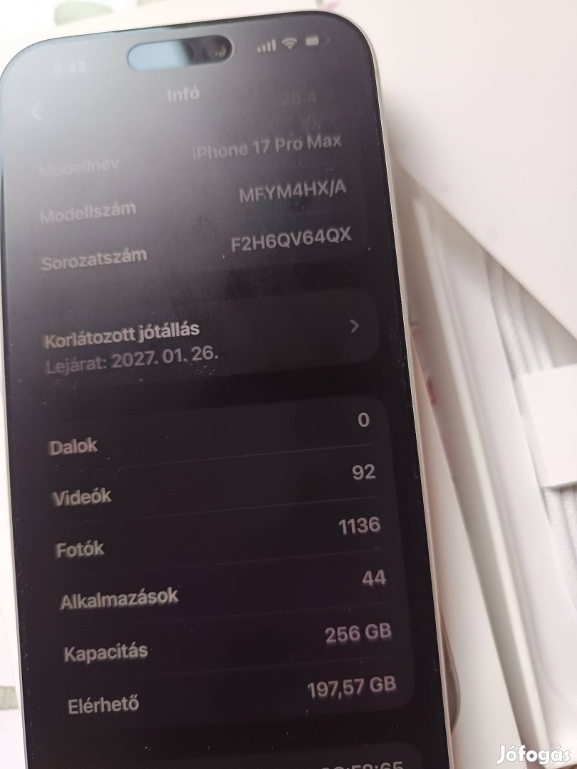 újszerű iphone 17 pro max