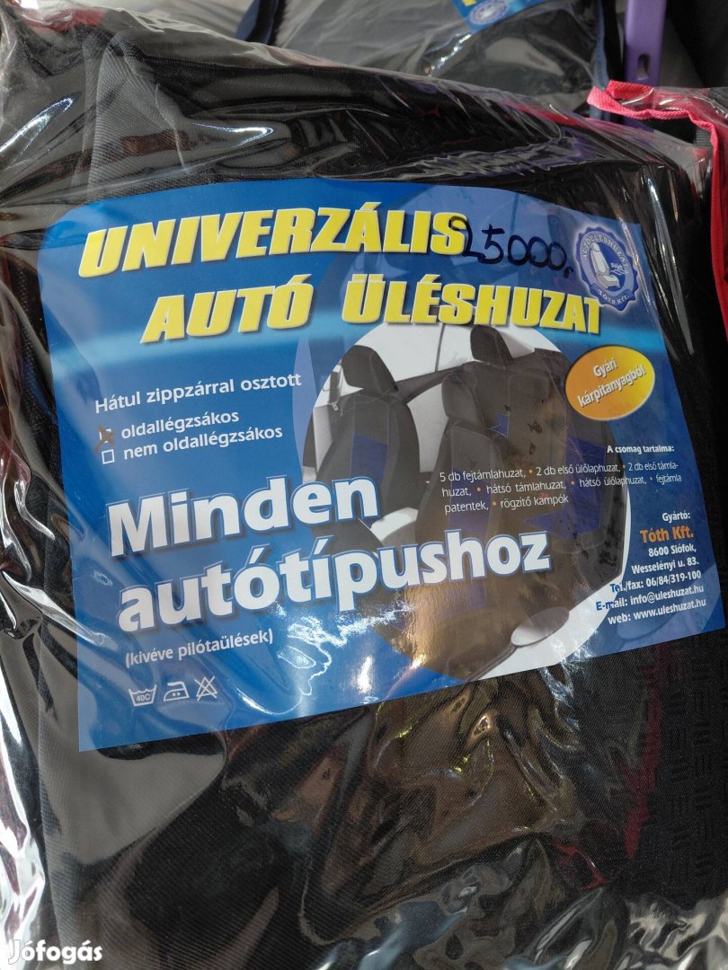 univerzális üléshuzat minden autótipusra