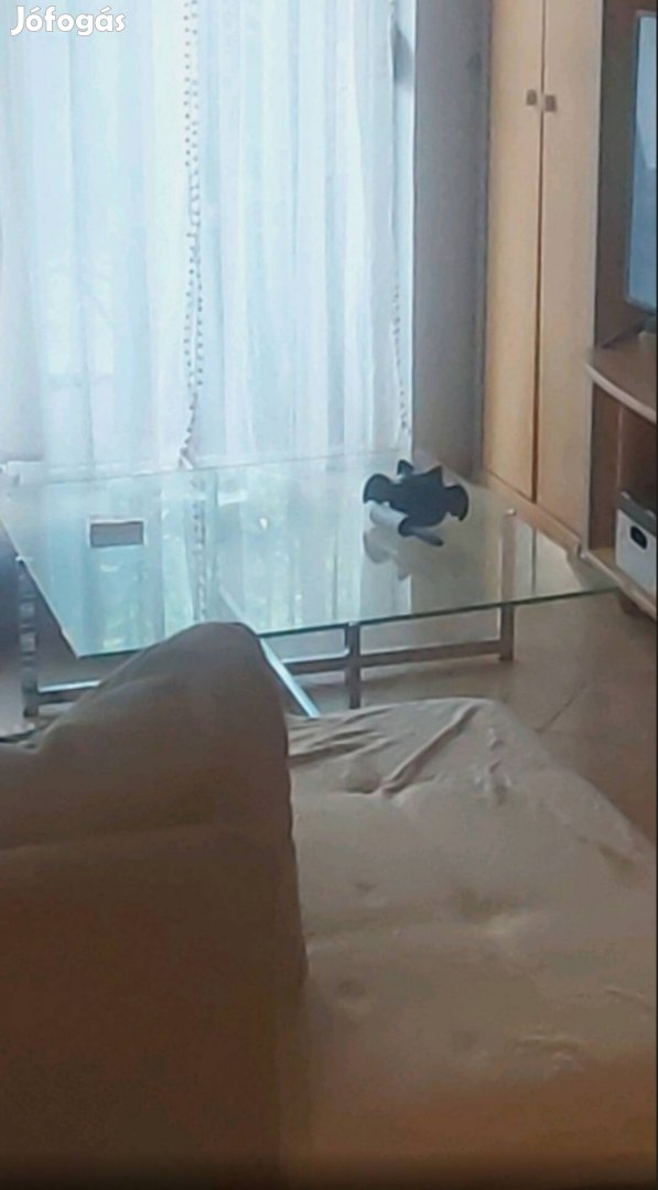 üveg dohányzóasztal