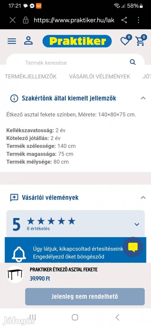 üveg étkezőasztal 