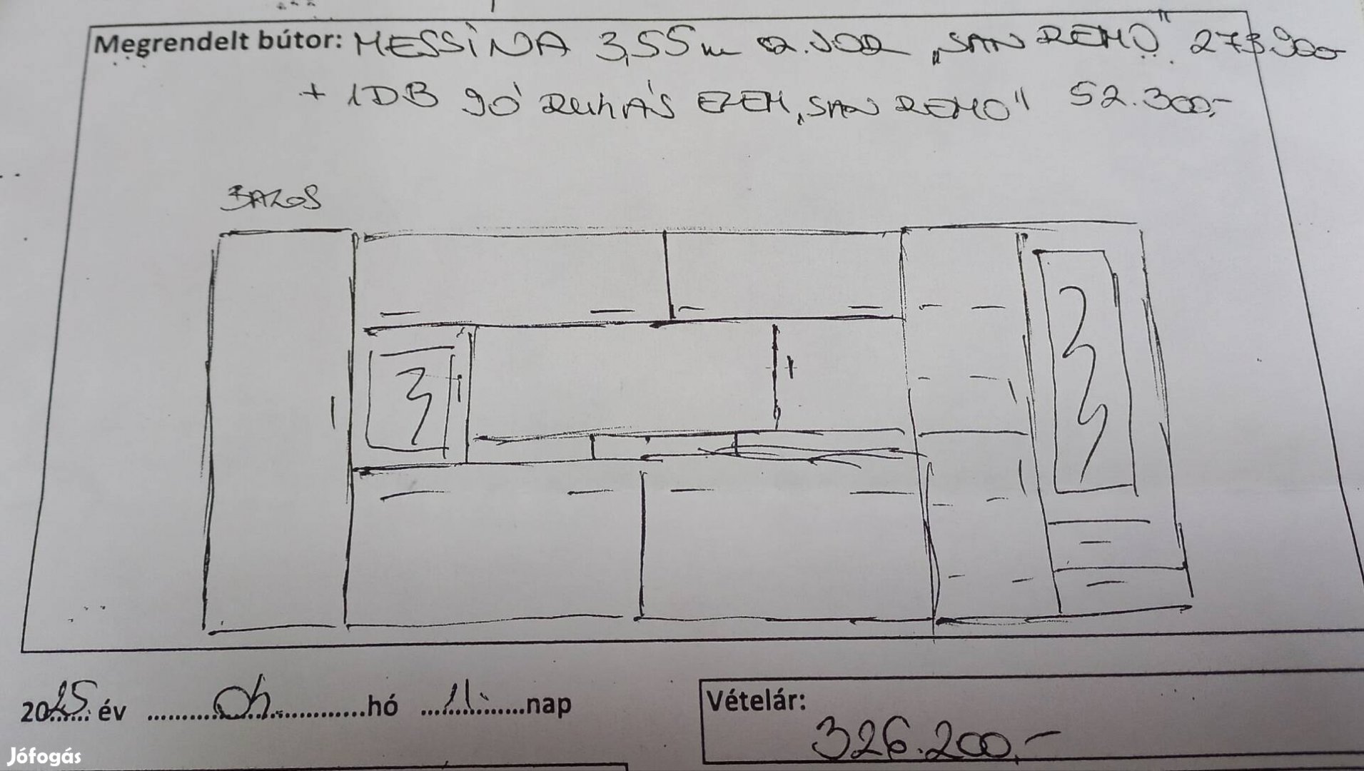 vadiúj nappali szekrénysor