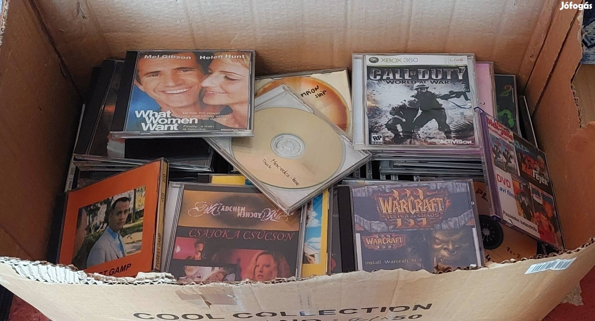 vadonat új fekete cd tok