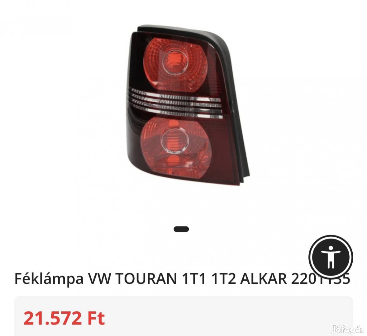 volkwagen hátso lámpa új