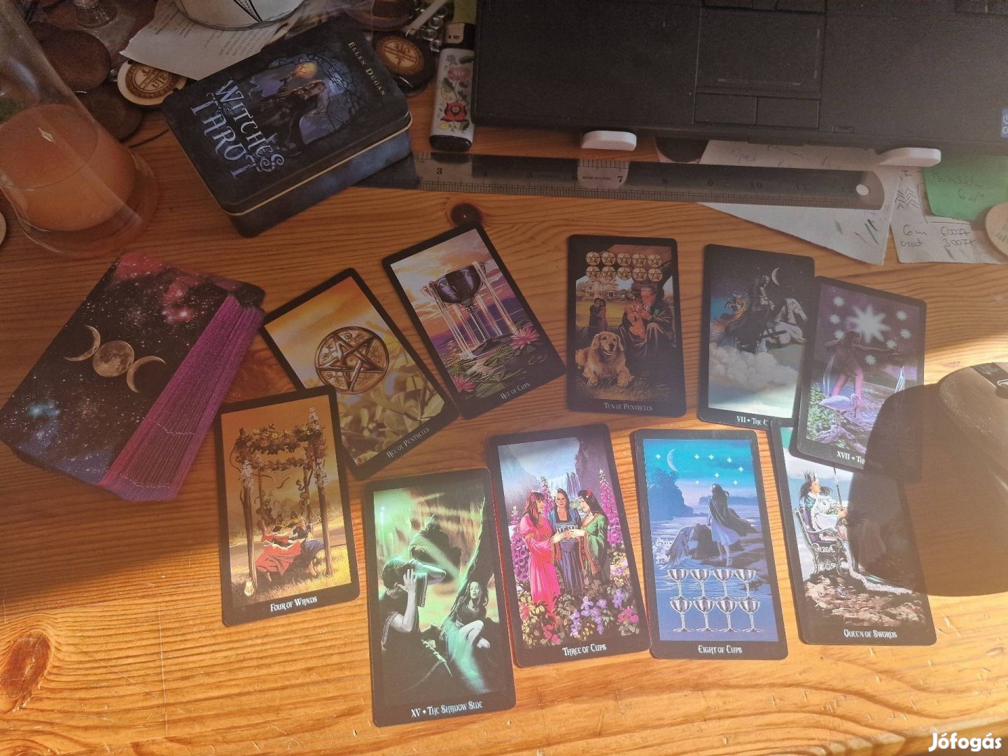 witches tarot élfestett fém dobozos 