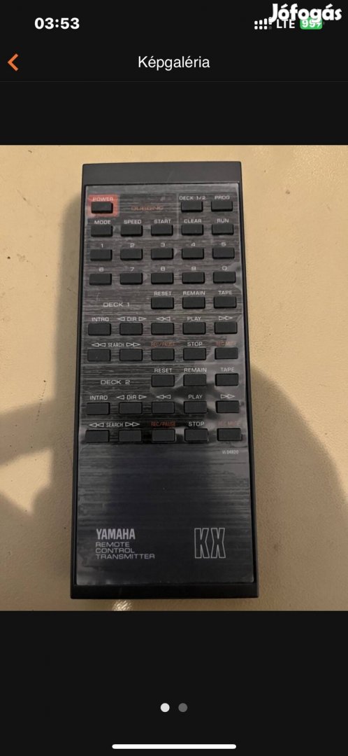 yamaha Kx-W952 távirányító