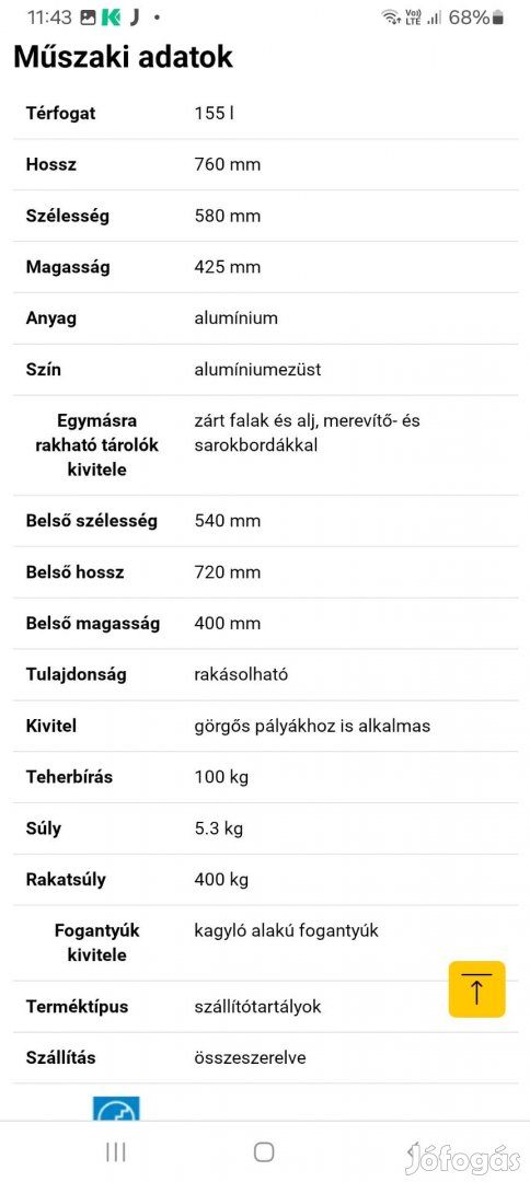zarges tárolódoboz